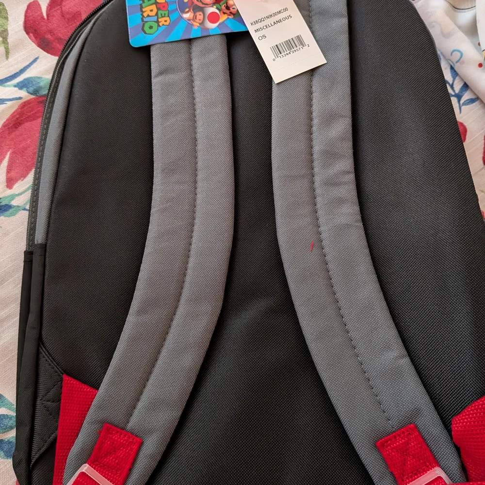 Kids' Nintendo Super Mario 5-PC Backpack Set Black Red One Size